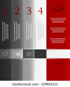 3d design infographic template. Numbered banners. Vector eps10. 