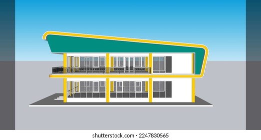 3d design for market or shopping building