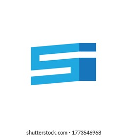 3D design of number 5 or S letters. Vector illustration