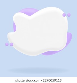 3d design of purple speech bubble message notification icon concept with dots. Vector illustration