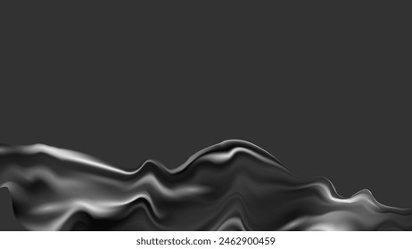 3d design with silk texture cloth background. Luxurious satin fabric. Product advertising design. Vector realistic illustration.