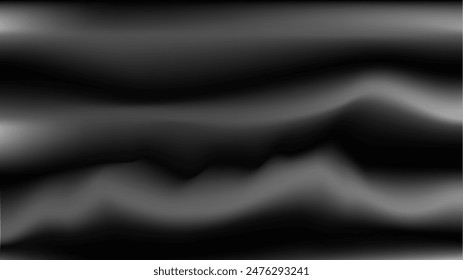 Diseño 3d con fondo de tela de textura de seda. Seda negra. Tejido de satén de lujo. Diseño de publicidad de Producto. Vector ilustración realista.