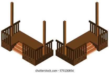 Diseño 3D para ilustración de escaleras