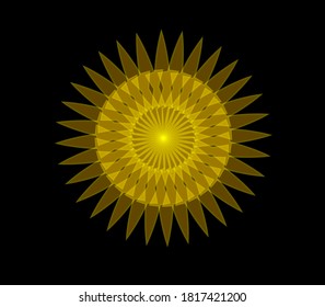3d design texture yellow flower shape for background and wallpapers. Vector illustration.