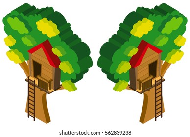 Diseño 3D para árbol en la ilustración de árbol