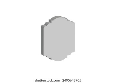 3D design vintage frames and labels vertical horizontal  vector illustration isolated on white editable background