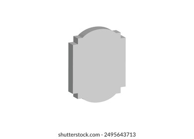 3D design vintage frames and labels vertical horizontal  vector illustration isolated on white editable background