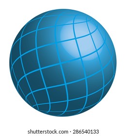 Vector Translucent Glossy Globe Icon Stock Vector (Royalty Free ...