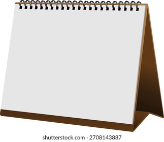Plantilla de maqueta de calendario de escritorio 3D