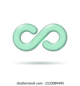 3D Devops software development operations infinity symbol. Realistic cartoon programmer administration system life cycle quality. Coding building testing release online freelance vector illustration