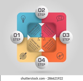 3d diagram part of the business process / vector infographics