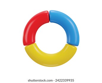 3d diagram pie chart icon on business financial report concept vector illustration