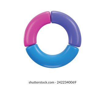 3d diagram pie chart icon on business financial report concept vector illustration