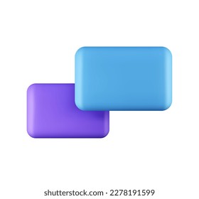 3D-Dialogfeld Symbol-Reproduktion realistisch. Symbol der Noten und Strategie im Cartoon-Stil, Infografiken einzeln Objekte auf weißem Hintergrund. Vektorgrafik.