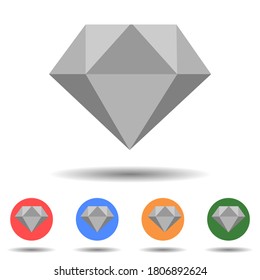 3D diamond icon vector logo isolated on background