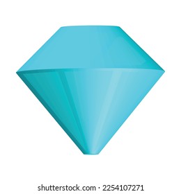 3d diamond, vector illustration of a gemstone.