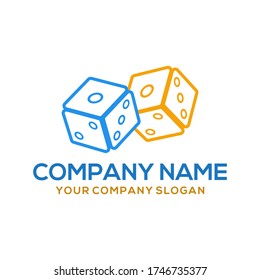 3D dice illustration for your company logo.