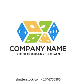3D dice illustration for your company logo.