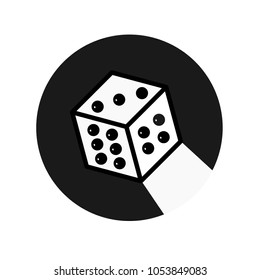  3D Dice. Vector flat icon