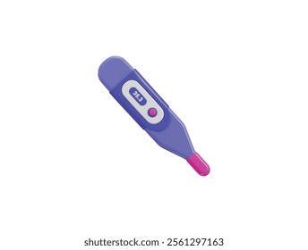 3D Digital Body Thermometer icon, Body temperature measuring, Electronic thermometer icon vector illustration