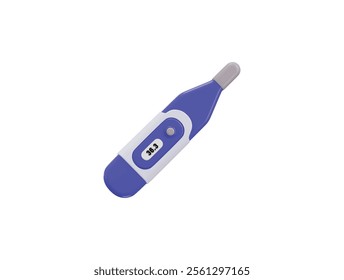 3D Digital Body Thermometer icon, Body temperature measuring, Electronic thermometer icon vector illustration