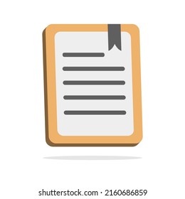 3d digital book icon in minimal cartoon style