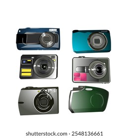 3D digital camera vector design, for logos, book covers and t-shirt logos and other purposes