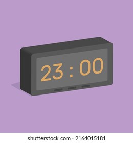 3d Digital Clock In Minimal Cartoon Style