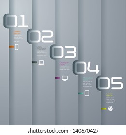 3D digital illustration Infographics vector.