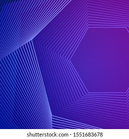 3d digital lines. Abstract color gradient background. Blue vector design. Technology illustration with polygon shapes. Geometric lines and colorful backdrop.