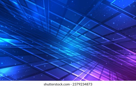 3d Digital technology metaverse background. Empty space scene. Virtual reality, cyber futuristic sci-fi background, Innovation, Ai big data. Metaverse. Science. Futuristic street. Tech Vector EPS10.