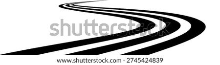 3d dimensional effect dynamic curve road lines. Abstract perspective line stripes, road theme