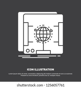 3d, dimensional, holographic, scan, scanner Icon. glyph vector symbol for UI and UX, website or mobile application