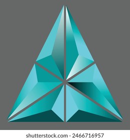 3D Dimond Gradient Sea blue color pattern 