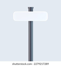 3d direction road sign icon with shadow isolated on gray background. Render of template crossroad street sign to choose the right direction and street. 3d cartoon simple vector illustration