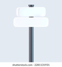 3d direction road sign icon with shadow isolated on gray background. Render of template crossroad street sign to choose the right direction and street. 3d cartoon simple vector illustration