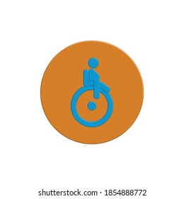Symbol für 3D-Behinderung. Vorlagenvektor erstellen