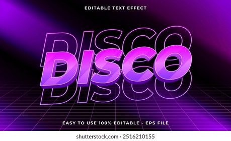 3d disco gradient glitch text style effect template editable text effect