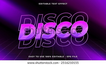 3d disco gradient glitch text style effect template editable text effect