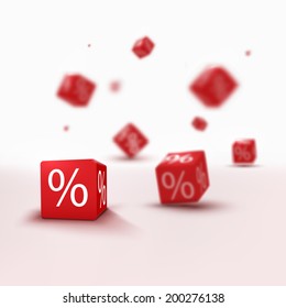 3D discount boxes dice for store market and shop. Sale promotional concept. 3d discount sale design. Discount Sale 3d.