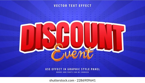 3D Discount Editable Text Effect