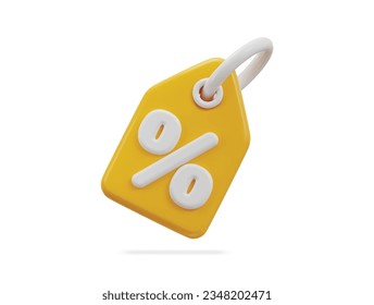 3d discount tag icon vector illustration