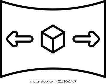 3d Display Icon, Augmented Reality Sign and Symbols.