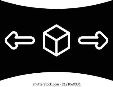 3d Display Icon, Augmented Reality Sign and Symbols.