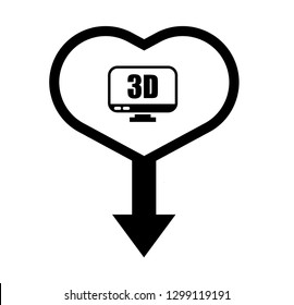 3d display and map pin. logo concept. Designed for your web site design, logo, app, UI