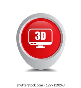 3d display and map pin. logo concept. Designed for your web site design, logo, app, UI