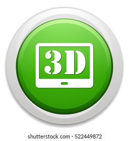 3d display round icon, modern design web element