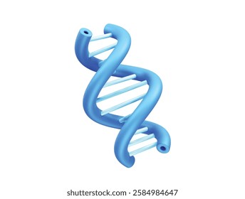 3D DNA Helix icon render. Dna icon 3d render illustration