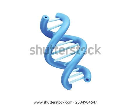 3D DNA Helix icon render. Dna icon 3d render illustration