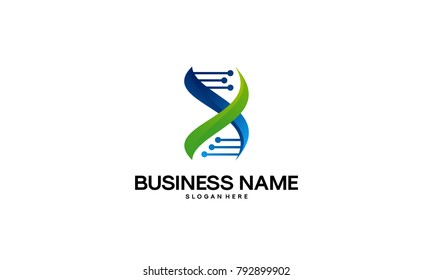 3d DNA logo designs concept, Gen logo designs template